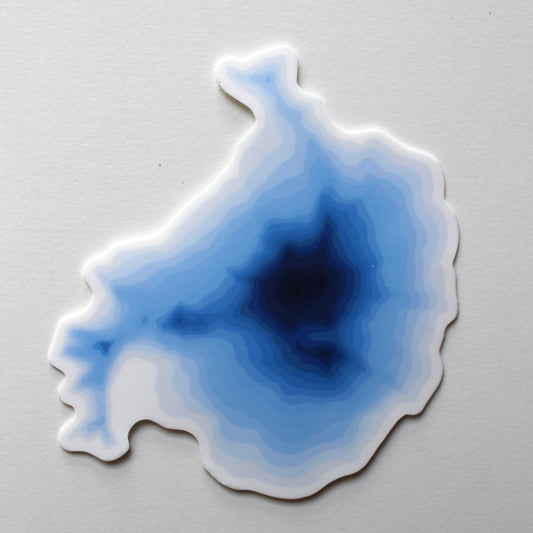 Mt. Baker Topography Sticker (Blue)